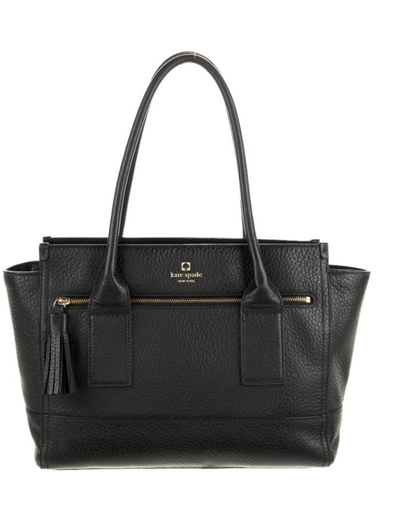 Nwot Kate Spade New York Southport Avenue Tote Bag In Black Pebbled Leather